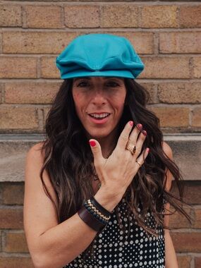 Turquoise Women’s Newsboy Cap - Unbranded
